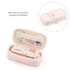 Large Capacity School Pencil Stationery Zipper Pocket Office Storage Y3V5