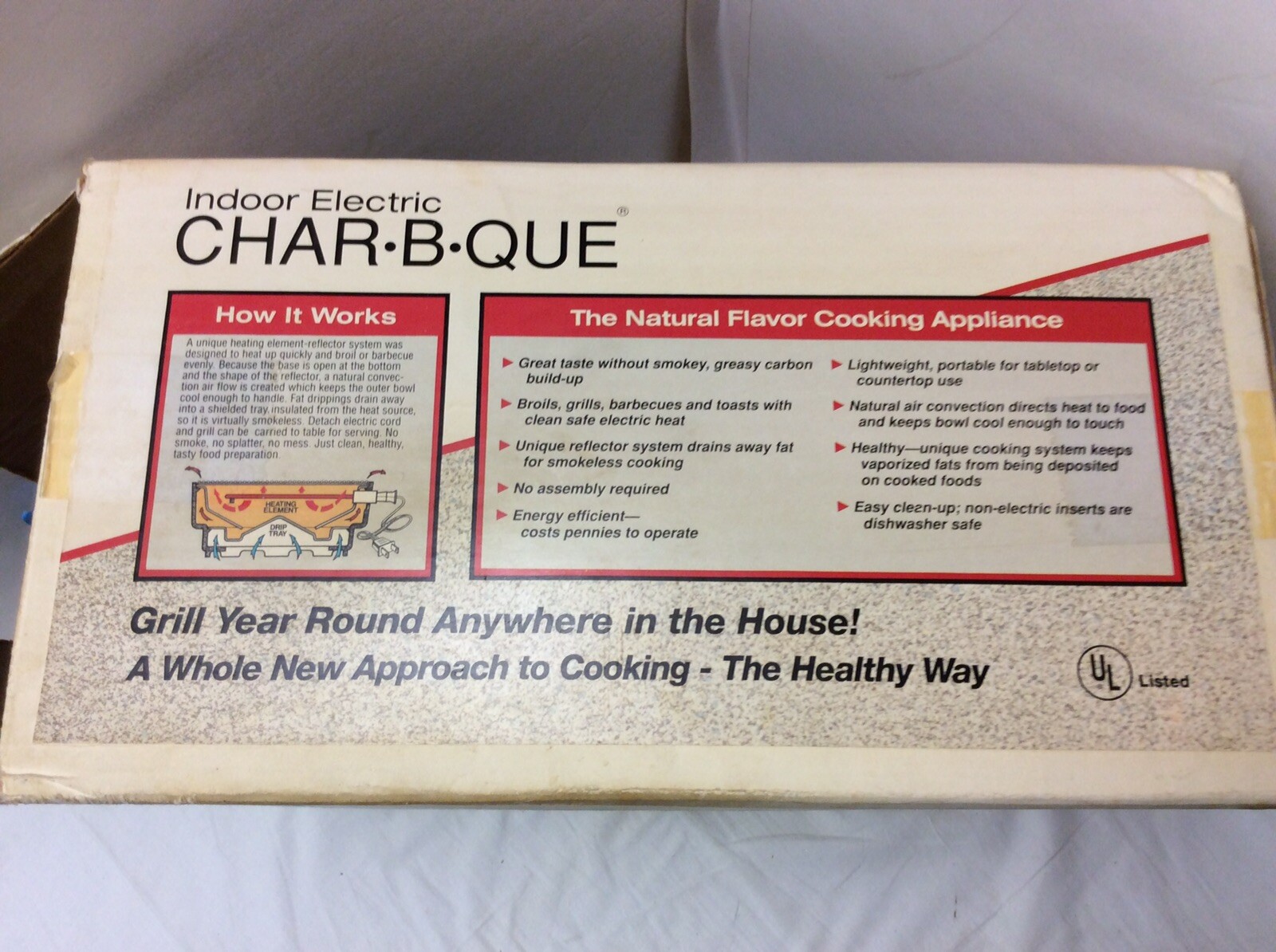 Contempra Indoor Electric Char B Que Grill Smokeless ECB32 Stoneware