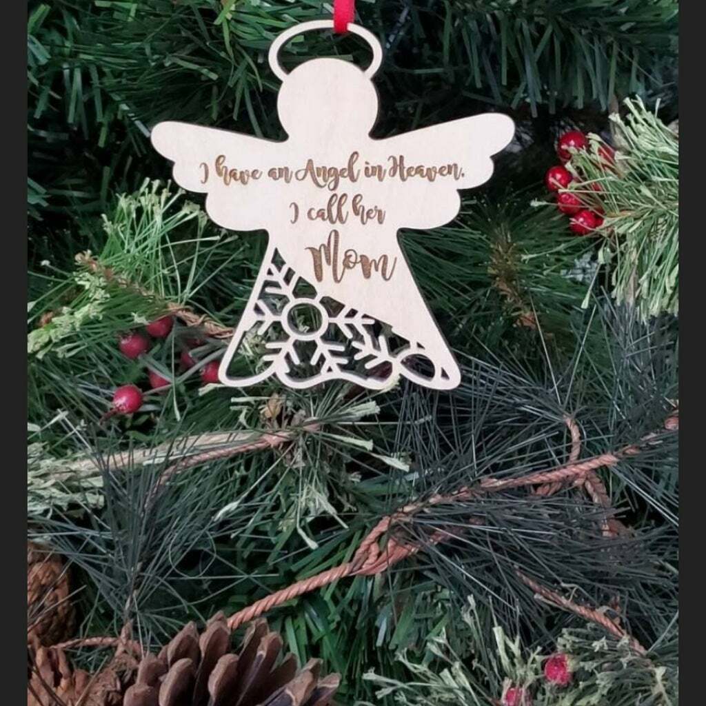 Angel In Heaven, Mom,Memory ornament Christmas Loss 2021