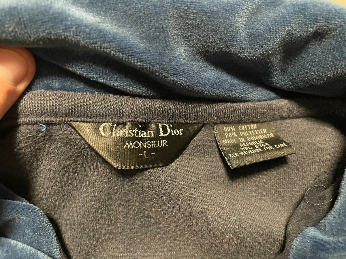 Vintage 80s Christian Dior Monsieur Velour Color Block Track