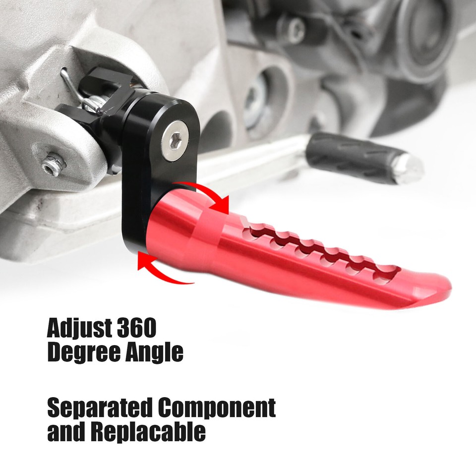 Red BOB Rear Rider Foot Pegs 40mm Extender For VFR800 Interceptor 9806