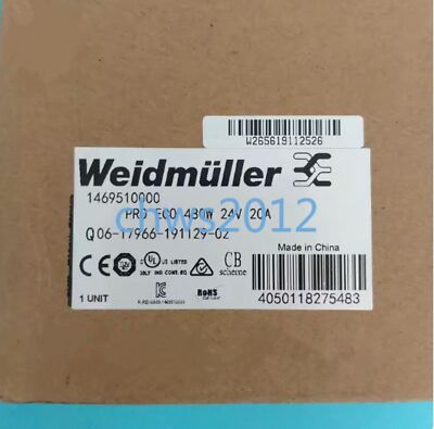 1 PCS Brand new Weidmuller PRO ECO 480W 24V 20A power supply 1469510000