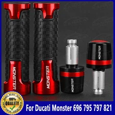 For Ducati Monster 696 795 797 821 Grip Handlebar Grip End Plug Sets Accessories