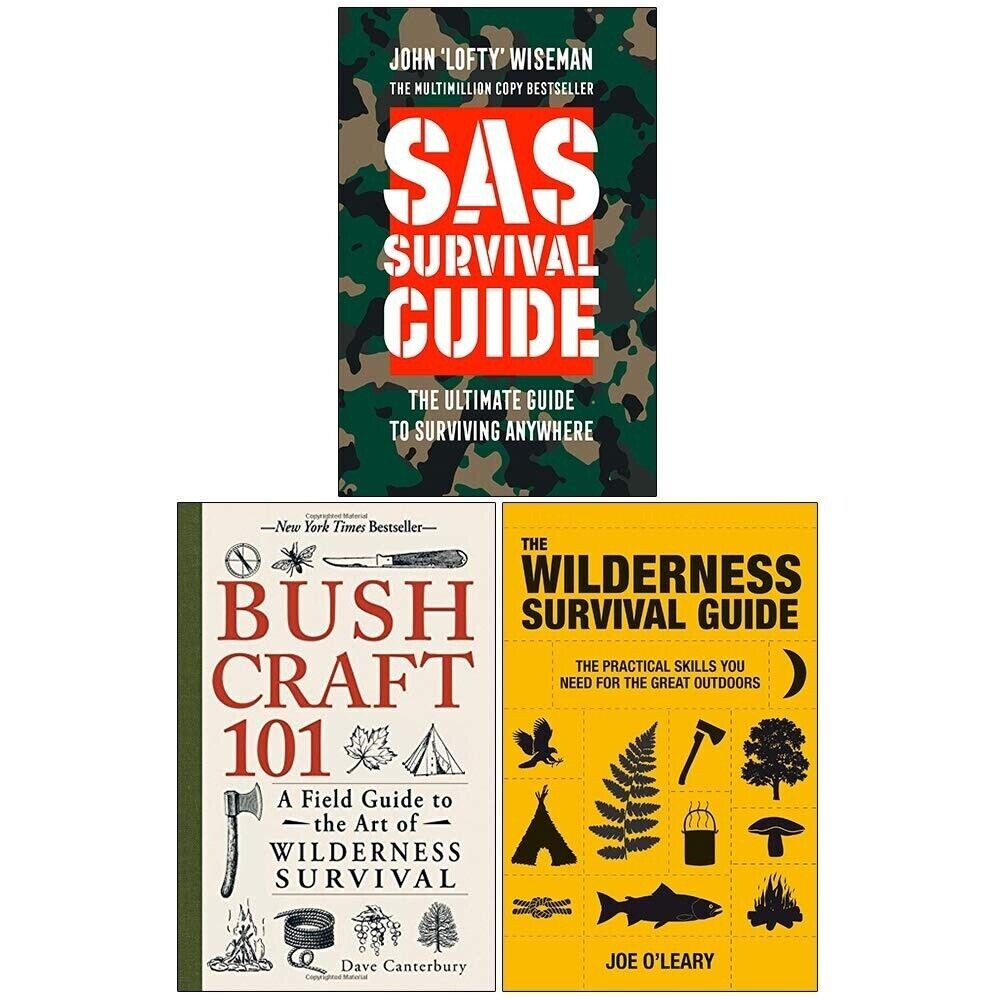 SAS Survival Guide, Bushcraft 101, Wilderness Survival Guide 3 Books Set NEW