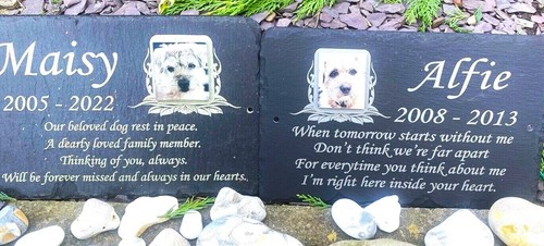 Burial Grave Marker. Cemetery Cremation Plot Plaque with Photo. Various Sizes. - Picture 16 of 52