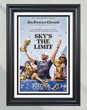 2022 Golden State Warriors “Sky’s The Limit” Parade NBA Champions Framed Front P