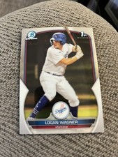 2023 1st Bowman Chrome Logan Wagner Los Angeles Dodgers Baseball Card 1T