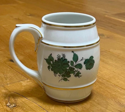 KIRIN BEER MUG 1987年 Augarten Kirin Beer Mug Collection 1987 Augarten Wien Austria Green Floral