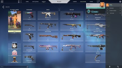 Valorant EUW Account mit sehr vielen Skins, alle geupgradet + Chromas, All Agent
