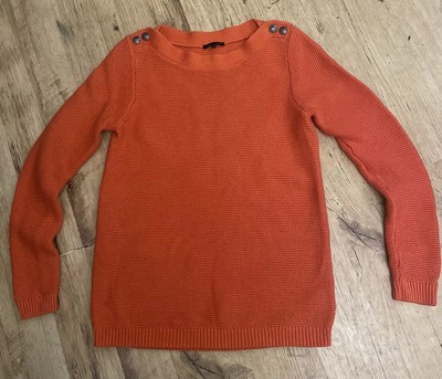 Tommy Hilfiger Damen-Strickpullover Wolle dunkelorange Größe Medium UK-Größe 10