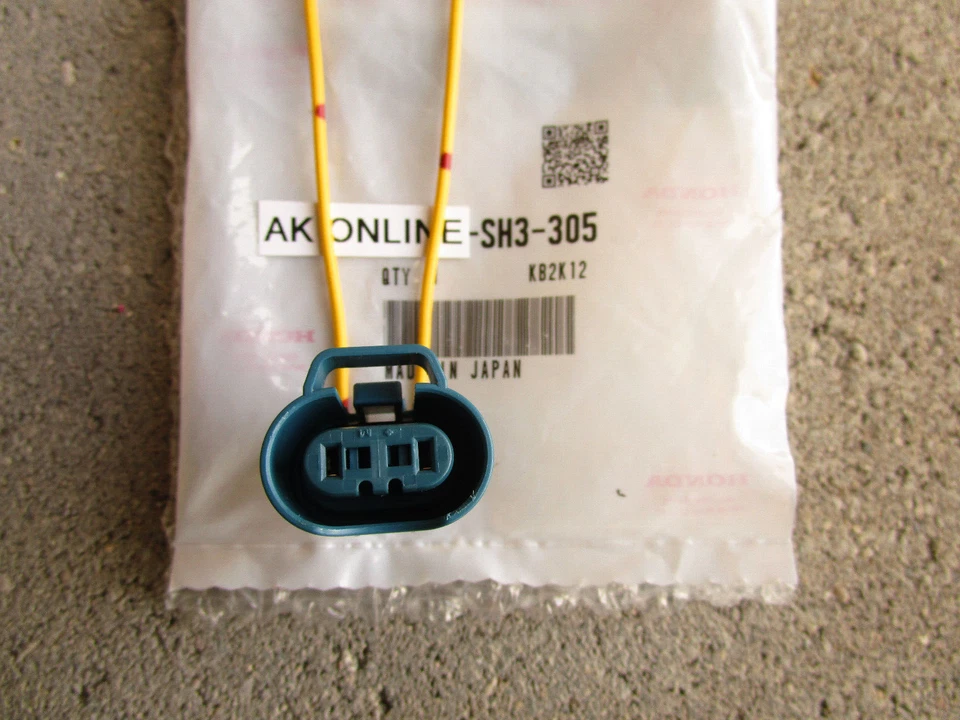 FITS: 92 - 96 HONDA PRELUDE FRONT HEADLIGHT HIGH-BEAM PIGTAIL CONNECTOR OEM NEW - Imagem 3 de 4