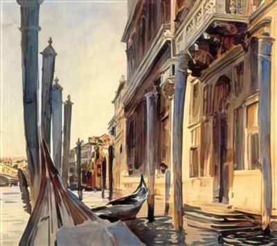 John Singer Sargent A4 Foto Canal Grande Venedig 1907
