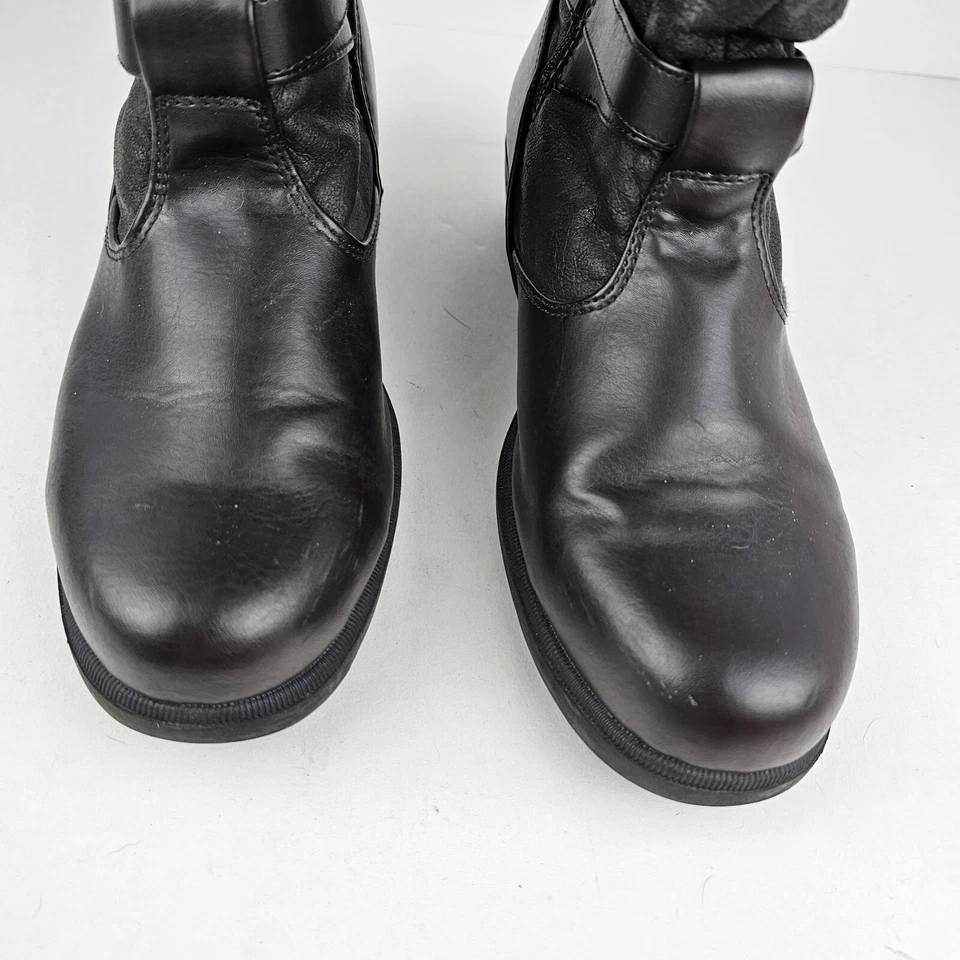 Botas de invierno Route 66 para mujer marrón con hebilla de media pantorrilla cremallera lateral completa talla 11 piel sintética Foto 4 de 4