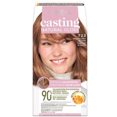 3600524086121 L'OREAL Casting Natural Gloss farba do włosów 723 Migdałowy Blond 