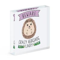 Beware VerrüCkte Igel Damen Acryl Foto Block Rahmen Lustig Tiere