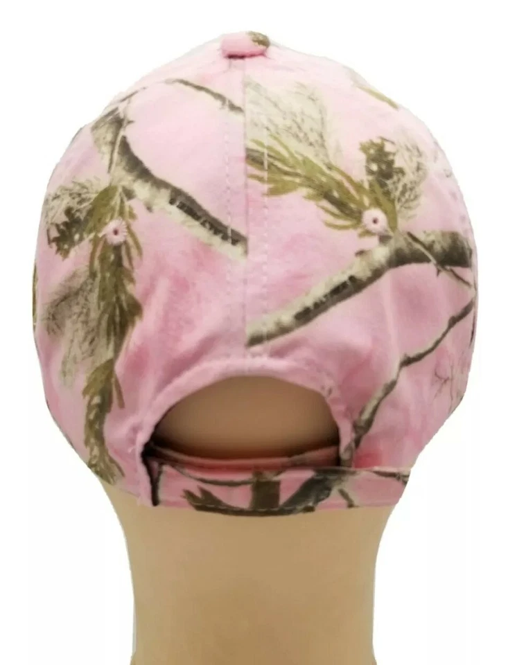 Pink Camoflauge Cap Hat Hook and Loop Adjustable Signature Realtree Hunting - Image 3 of 4
