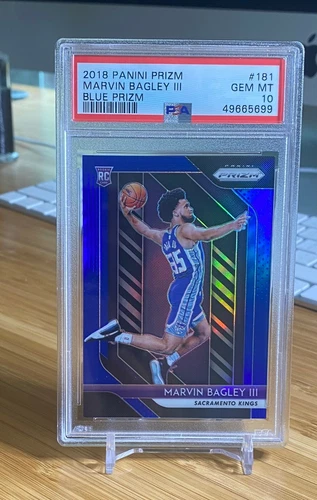 MARVIN BAGLEY 2018-19 PANINI PRIZM RC ROOKIE BLUE PRIZMS SP /199 PSA 10 GEM MINT