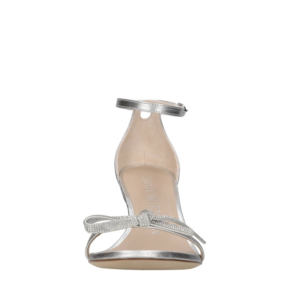 NUDIST SW BOW 75 SAN Sandali STUART WEITZMAN Donna Argento Amu07_stua - Immagine 4 di 4