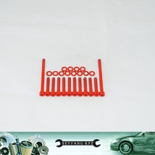 Edelstahl Schrauben rot Ventildeckel Mini Cooper S + JCW R55 R56 R57 R58 N18