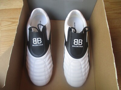 $595 Balenciaga Zen Low Top White Black Sneakers Womens sz
