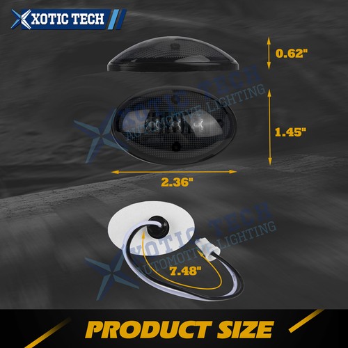 For Ford F350 F-Series LED Fender Bed Side Marker Lights Smoked Lens Amber + Red - Picture 8 of 22