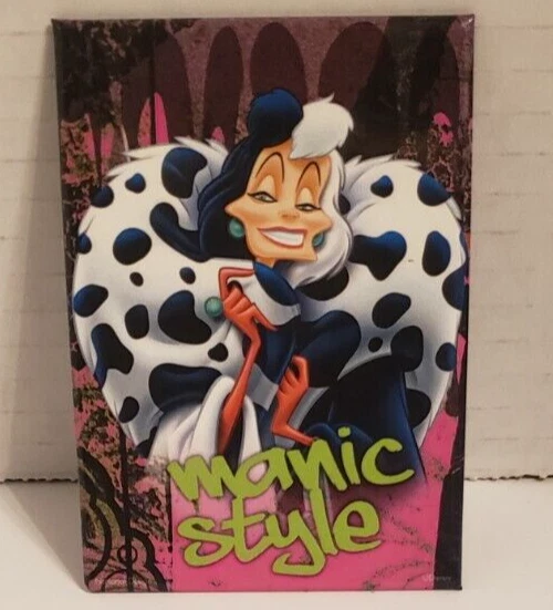 Refrigerador Disney Cruella DeVil Magnet Villains 'Manic Style' 3.5" x 2.5" Foto 2 de 4