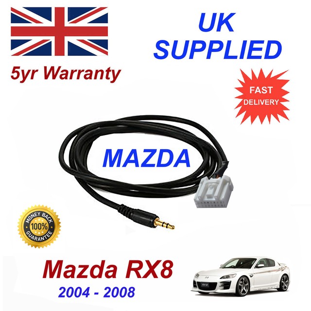 Mazda RX8 AUX 3.5mm Input Audio cable High Quality CD Sound model year