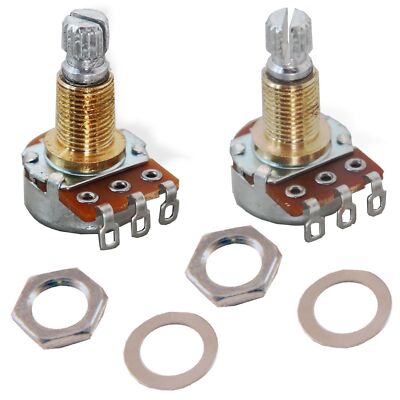 Potentiometer 250K Alpha Korea Dime Size AB Set 16mm Brass Shaft 481926AB