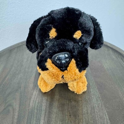 Ganz Webkinz Rottweiler Dog HM183 Plush Stuffed Animal Toy Black