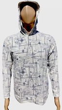 Vineyard Vines Boys LS Island Hoodie Color Blueprint Marshmallow Size XL 18 NWT