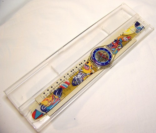 NOS Vintage Swatch from 1993 "Tin Toy" (GK155) + Box & Paper w/ New Battery - Picture 7 of 7