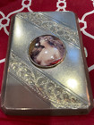 ANTIQUE RUSSIAN ETCHED SILVER CIGARETTE CASE WITH NUDE PORTRAIT 84 ENAMEL