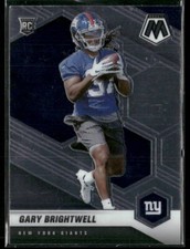 2021 Panini Mosaic #377 Gary Brightwell New York Giants Rookie Football Card. rookie card picture