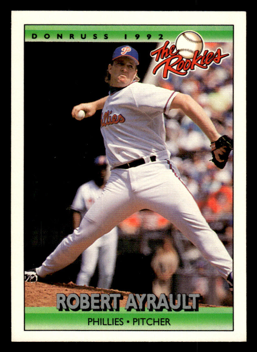 1992 Donruss The Rookies #8 Robert Ayrault Card Philadelphia Phillies