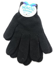 Magic Gloves Black Unisex Pow Club One Size Fits All Polyester Elastic Spandex