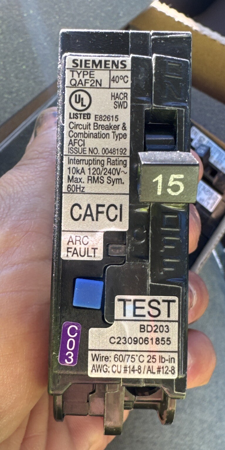 Siemens Q115DFN 15 Amp 1 Pole 120V Dual AFCI/GFCI Plug-In Circuit Breaker - Foto 5