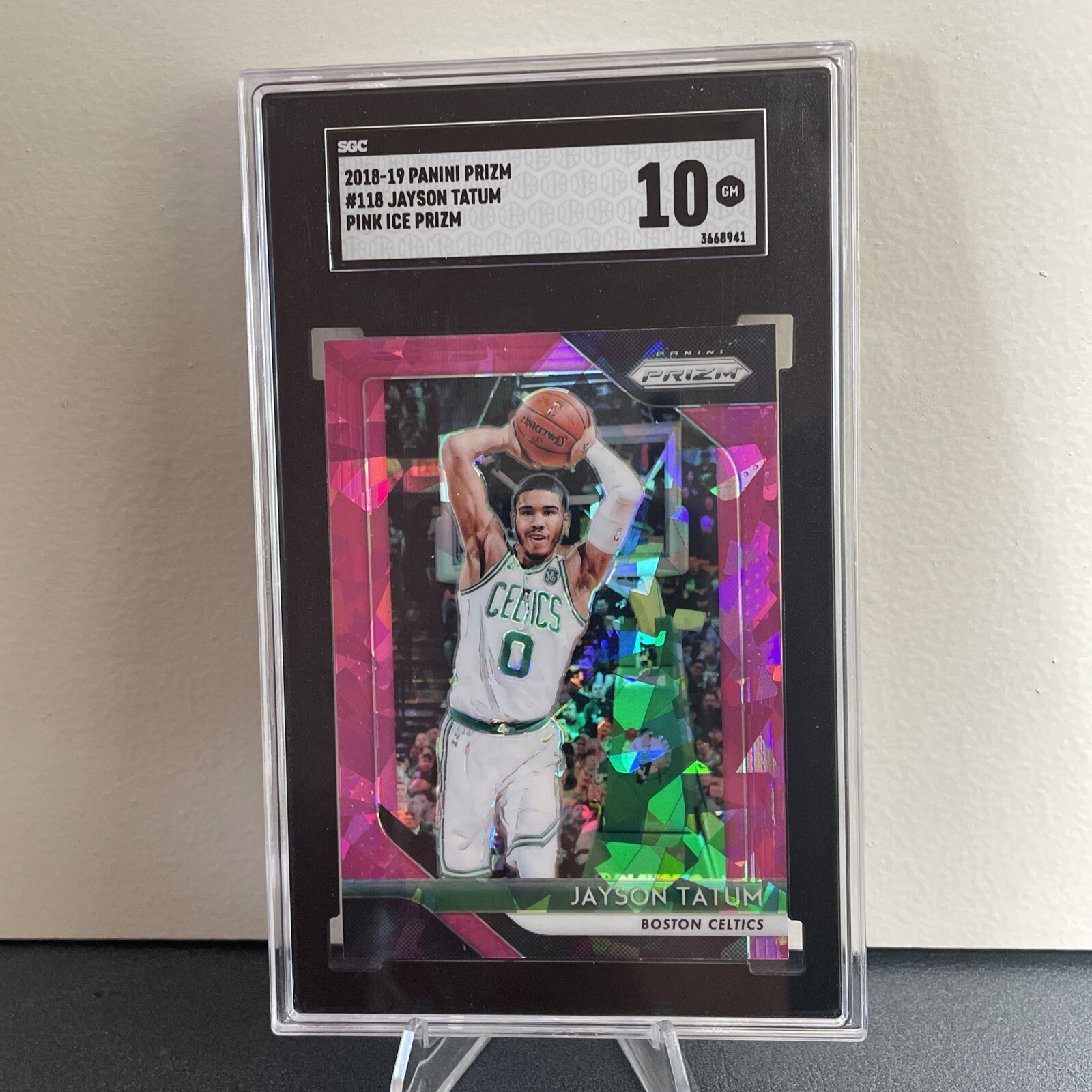 2018 Panini Pink Ice Prizm Jayson Tatum #118 SGC 10 GEM MINT Boston Celtics