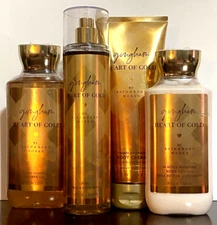 Bath & Body Works 4 GINGHAM HEART OF GOLD Mist~Lotion~Body Cream~Shower Gel