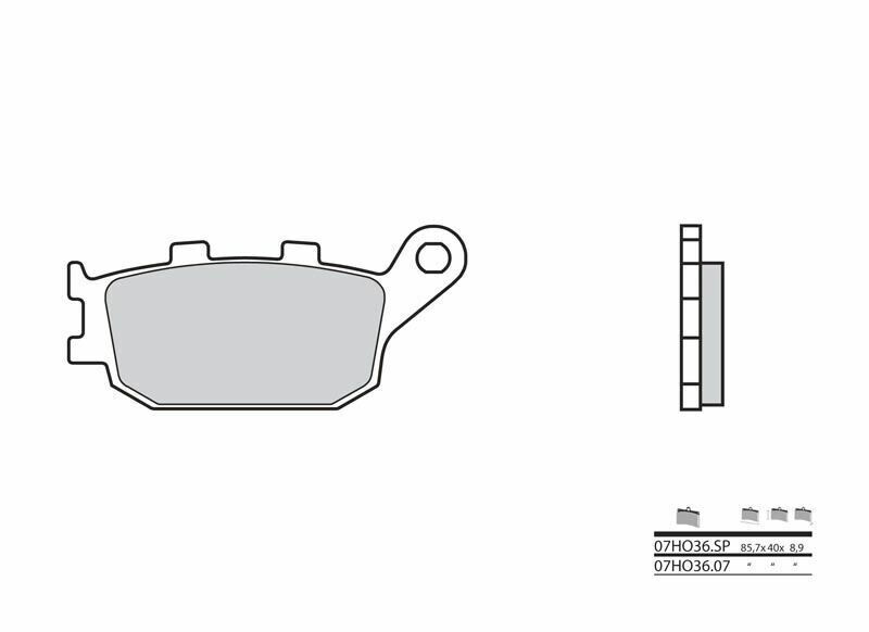 Plaquettes de frein moto Brembo 07HO36SP pour voyager serein en Honda NT650 Deauville