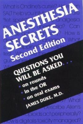 Anesthesia Secrets - 1560533544, paperback, James Duke MD MBA