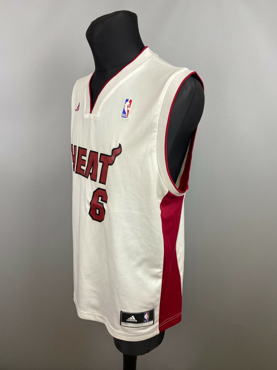 LEBRON JAMES MIAMI HEAT JERSEY NBA BASKETBALL ADIDAS 7565A MENS