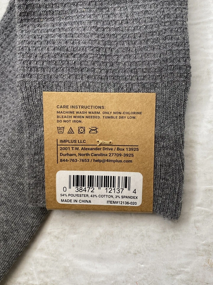 Florsheim Shoe Company Men’s Long Socks • Grey • One Size - Image 2 of 2