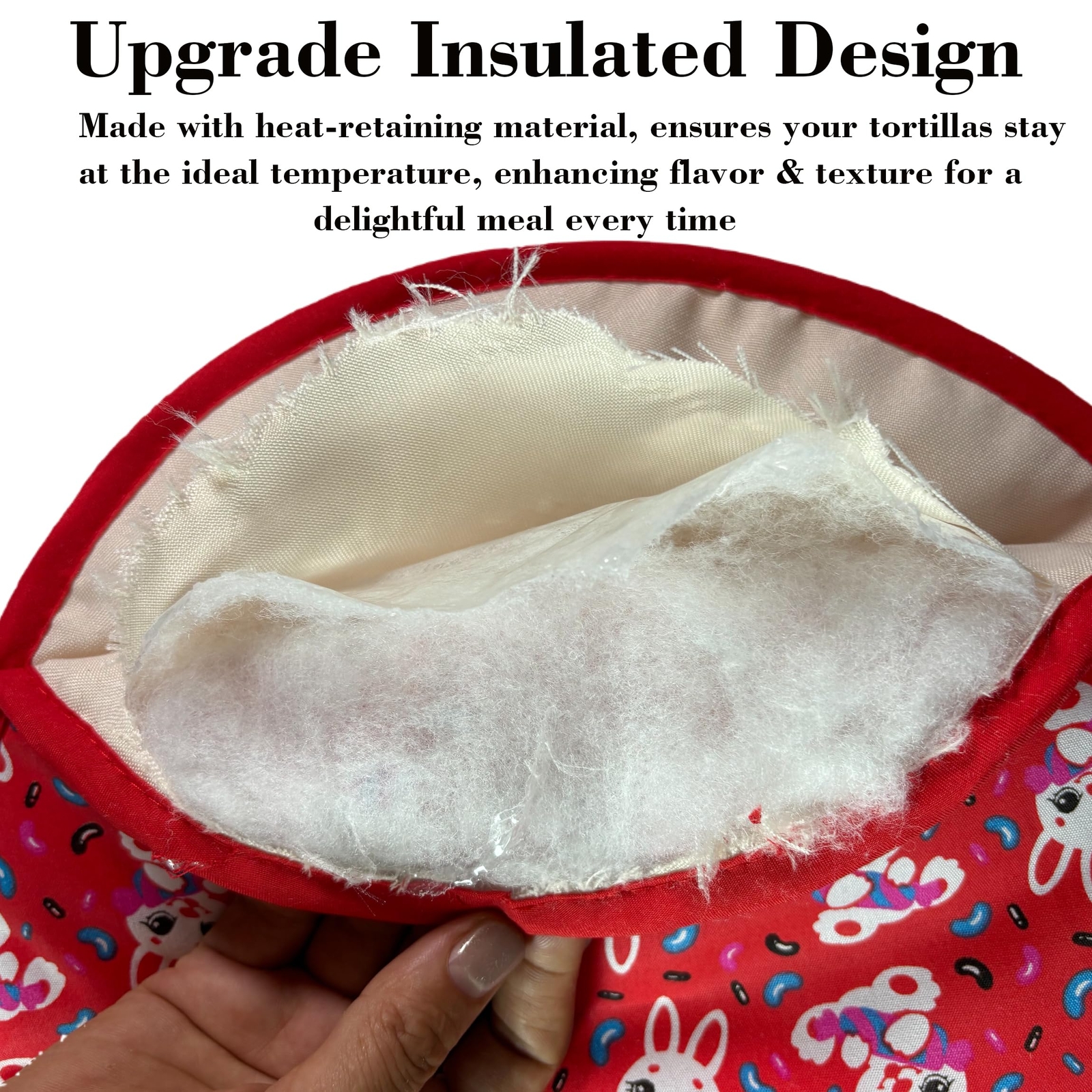 12 Inch Tortilla Warmer Bag Insulated Cloth Pouch for Tortillas Tacos Naan & ...