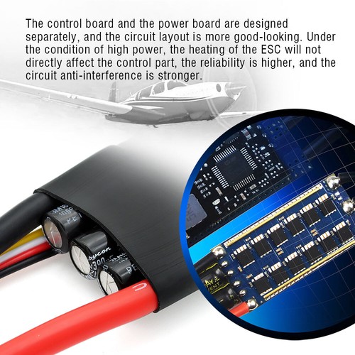 SURPASS HOBBY RC Brushless ESC 50A 80A 100A 2-6S BEC for RC Fixed-wing Airplane - Picture 2 of 16