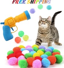Cat Ball Toy Launcher Gun 34pcs Cat Toys for Indoor Cats Interactive Cat Toy