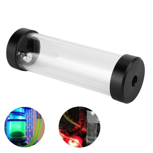 Computer Water Tank Cylindrical PC Cooling System 3‑Hole POM Cover Built‑in NEW - Afbeelding 7 van 12