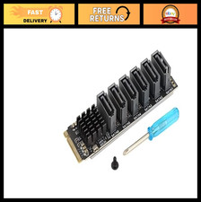 6-Port M.2 PCIe 3.0 to SATA Expansion Card Adapter for PC - High-Speed Data Tran