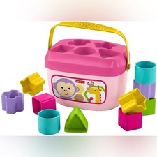 Fisher-Price Pink and Yellow Shape Sorter Toy for Toddlers