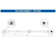 2x Bremsschlauch vorne für BMW 3-er E46 Z4 E86 E85 | 851469