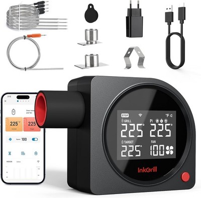 Smoker Temperature Controller for Big Green Egg,5G WiFi & 164FT Bluetooth Autom